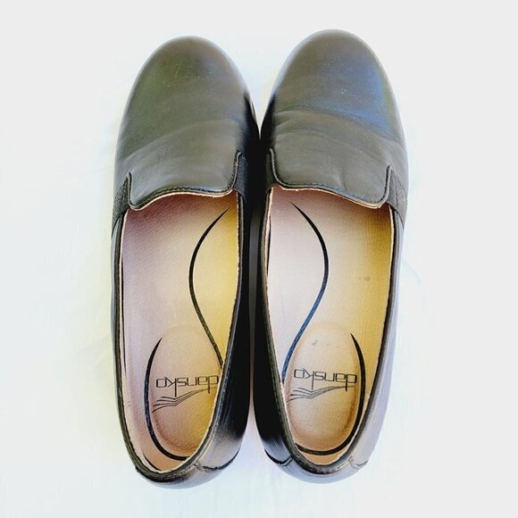 Dansko Women's Addy Black Leather Slip On Shoe - 38 (US 7.5/8) - Picture 4 of 10